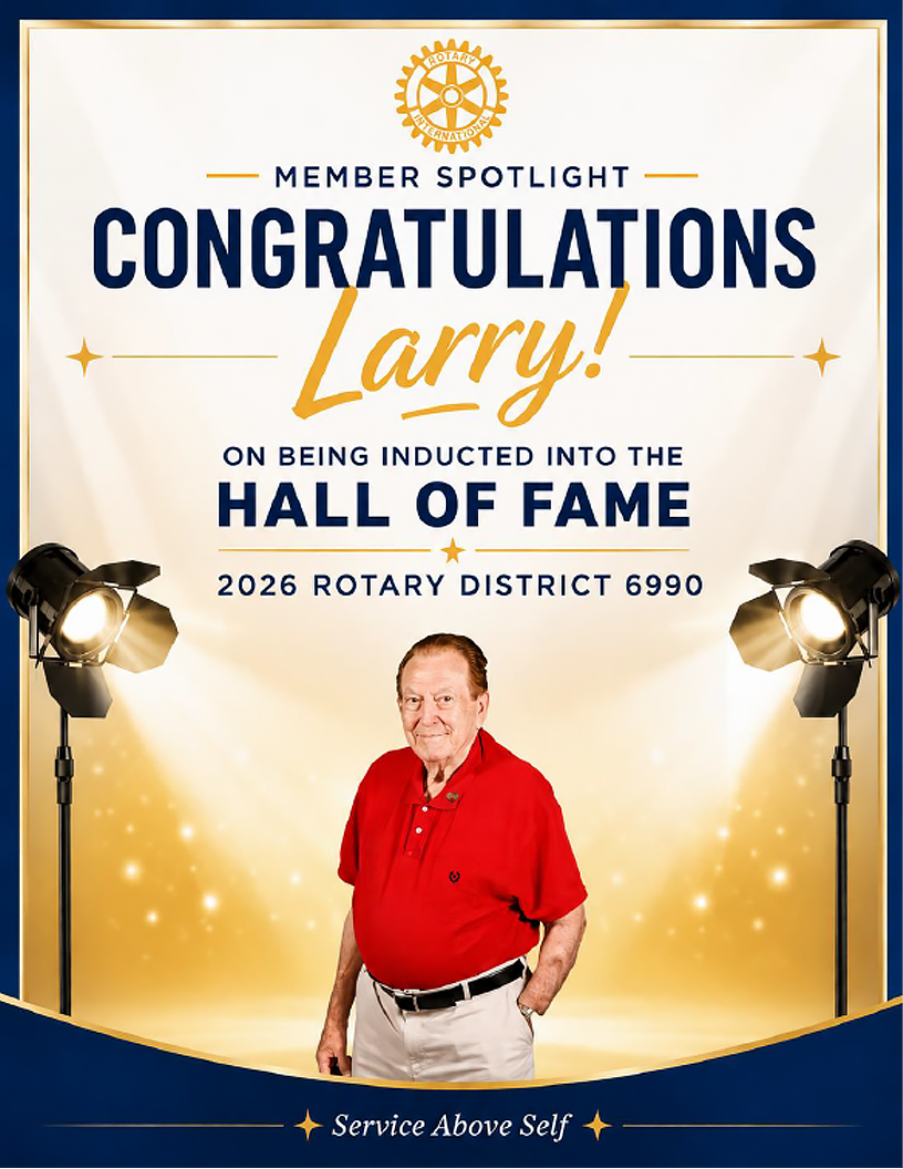 Larry Bober Rotary Hall of Fame 2026